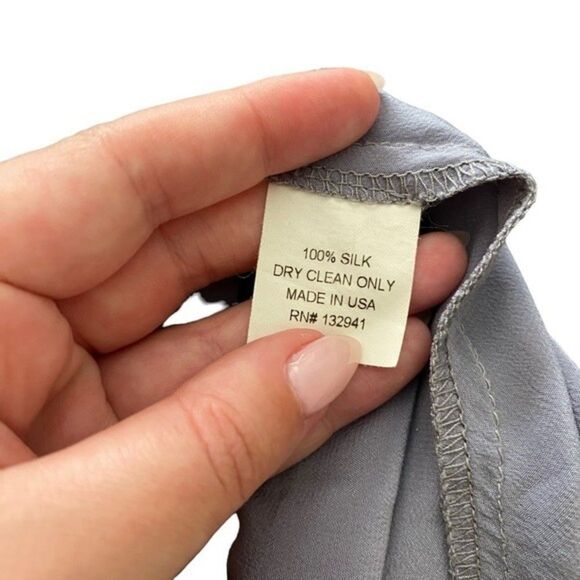 AMANDA UPRICHARD Silk Draped Blouse Sz Sm - Picture 4 of 4